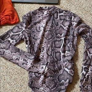 See through snake skin bodysuit